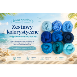 Wełna czesankowa STANDARD ZESTAW NIEBIESKA GŁĘBIA (9x25 g)